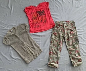 CONFETTI absorba GIRLS CARDIGAN TOP & CARGO PANTS 3PC SET 9 - 10 SZ 10A 142 EUC - Picture 1 of 11