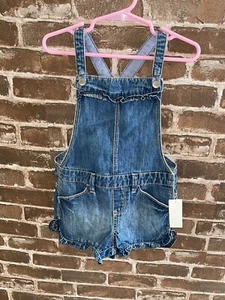 NEU MIT ETIKETT BABY GAP SHORTALLS OVERALL SHORTS 4T 4 JAHRE JEANS DENIM RÜSCHEN MÄDCHEN - Bild 1 von 2