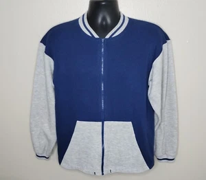 Vintage 80s 90s Cheetah Mervyns Youth Size XXL Sweatshirt Track Jacket Full Zip  - Picture 1 of 6