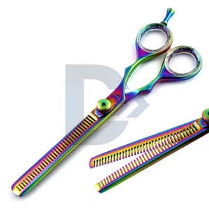 Barber Double Thinning Scissor Multi 6'' Texture Shear Hair Cutting Hairdressing - Picture 1 of 6
