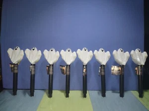 Halloween Solar Stake Lights. Set Of 8 Ghost - Picture 1 of 4