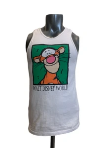 Mickey Inc. Vintage Disney Mens Sz S White Tigger Winnie the Pooh Tank Top Shirt - Picture 1 of 8