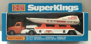 Matchbox SUPERKINGS 1979 BENIHANA Power Boat & Transporter 1979 Lesney K-27 Box - Picture 1 of 10