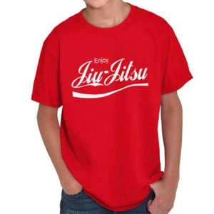 Funny Martial Arts Humor Enjoy Jiujitsu Joke Youth Crewneck T Shirts Boy or Girl - Picture 1 of 7