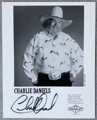 Charlie Daniels Signed In Person 8x10 Promo Photo - Authentic Cover