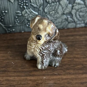 Miniatur Vintage ENTZÜCKENDER Keramik Welpe Hund - Bild 1 von 6