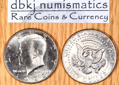 1983 D Kennedy Half Dollar 50¢ - Choice to Gem Uncirculated Cover