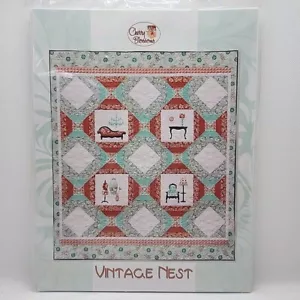 Kirschblüten Vintage Nest Applikation Quilt Muster 66"x76" SVG Dateien Scheibe enthalten - Bild 1 von 11