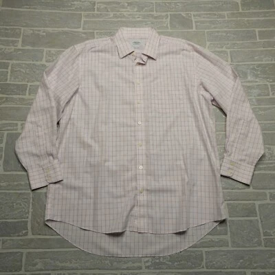 Camisa Charles Tyrwhitt Talla 17.5/35 Rosa Cuadros Algodón Vestido Informal Abotonado Foto 1 de 4