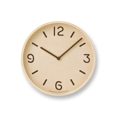 Lemnos Wall Clock LC10-26 NT Analog Natural Color Wood THOMSON Japan - Image 1 of 4