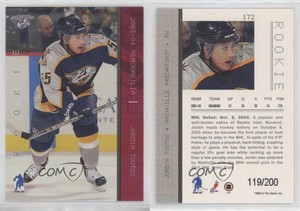 2003-04 ITG Be A Player Memorabilia Ruby /200 Jordin Tootoo #172 Rookie RC