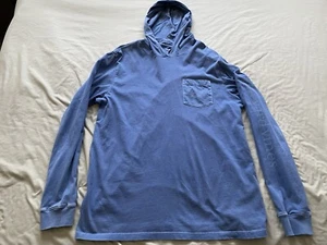 Mens Vineyard Vines Lightweight Hoodie Size Medium Whale Long Sleeve Blue - Picture 1 of 11