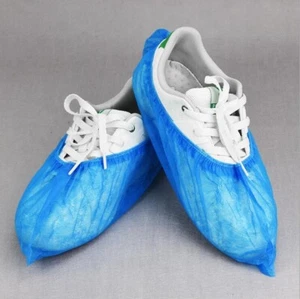 TECHTONGDA Blue Color Disposable Non-woven Shoe Covers 100pcs Non-Slip - Picture 1 of 6