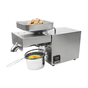 610W Automatic Nut Flax Seeds Oil Press Machine Commercial Kitchen Extractor - Picture 1 of 24