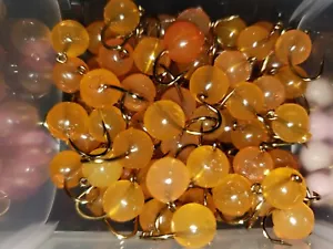 1 Dozen - Single Rubber Eggs - Amber ORG Wet Fly - Trout, Crappie, Pan Fish - Picture 1 of 1
