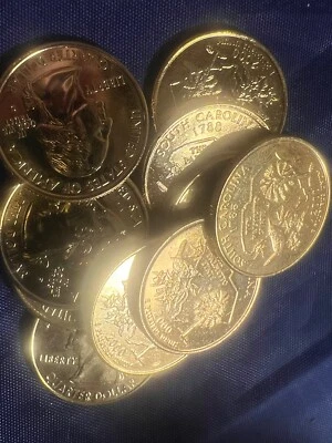2000 State quarter (24k GOLD PLATED) South Carolina Quarter Coin UNCIRCULATED 1 - Image 1 of 2