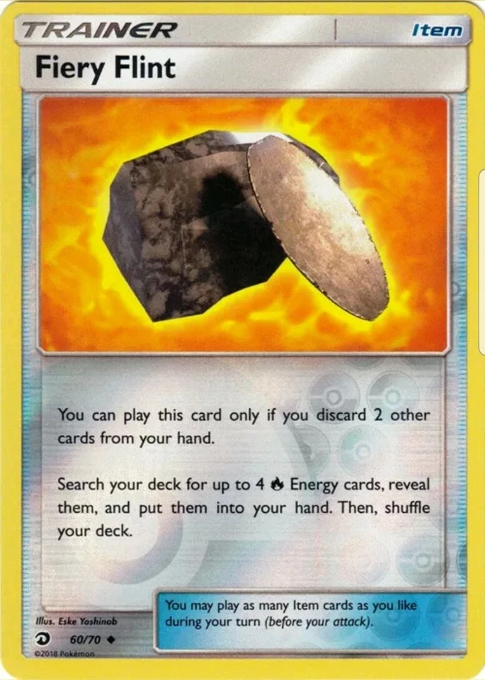 Fiery Flint - 60/70 - Uncommon Reverse Holo Near Mint Sun & Moon Dragon - Image 1 of 1