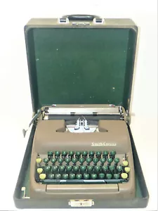 1950er Smith Corona Sterling Floating Shift tragbare Schreibmaschine mit Koffer getestet - Bild 1 von 8