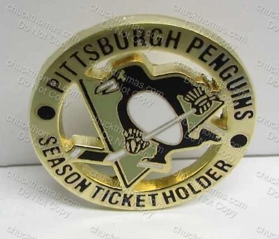 Pittsburgh Penguin Hockey Season Ticket Holder NEW Push On Pin Cover