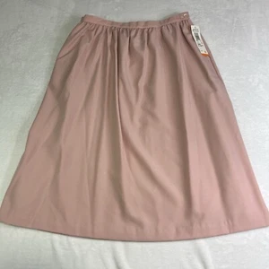 Alfred Dunner Pink Midi Skirt Elastic Waist Pockets Summer Flowy Sz 18 NWT USA - Picture 1 of 5