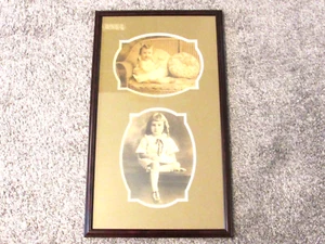 Vintage Custom Framed & Matted w/Youth Photos Double Matting Cut for 2 Photos - Picture 1 of 5