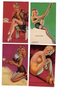 4 Mutoscope “Stockings” 1940’s Pin Up Glamour Ladies Cards Zoe Mozert et al - Picture 1 of 6