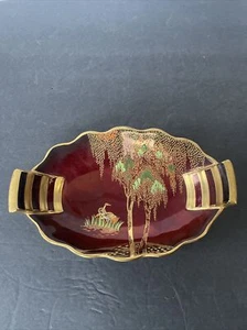 Vintage Carlton Ware Stork & Willow Tree Rouge Royale Bowl (England) - Picture 1 of 12
