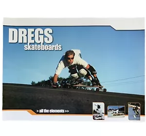 Poster Vintage Skateboard 2002 DREGS SKATEBOARDS 2 Lati Mazzi Gear Paesaggio - Foto 1 di 7