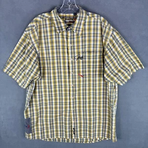 Shady Ltd Button Up Short Sleeve Shirt Mens L Plaid Y2K Eminem Rap Vintage - Picture 1 of 11