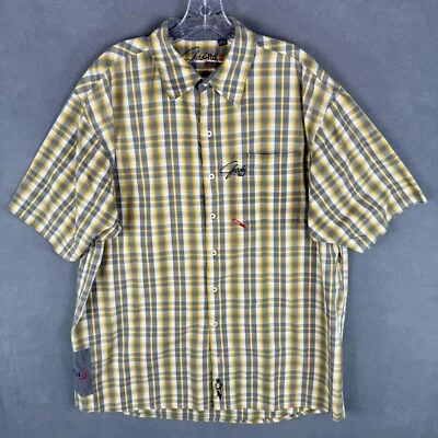 Shady Ltd Button Up Short Sleeve Shirt Mens L Plaid Y2K Eminem Rap Vintage - Image 1 of 4