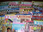 20 QUILTING MAGAZINES QUILTERS, FONS & PORTERS, ROSES, LOVE OF QUILTING #BB  FS 