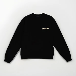 Jacquemus Herren Sweatshirt Pullover Schwarz Gr. Small Oberteil Baumwolle Designer Logo Neu - Bild 1 von 6