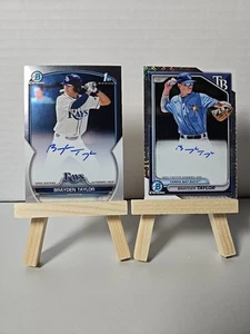 Brayden Taylor 2023 Bowman Chrome 1st And 2024 Mojo Autograph Card - Picture 1 of 2