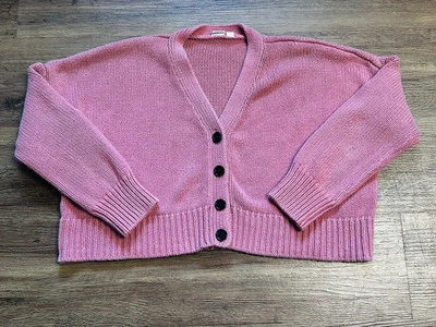 Gap Kids Girls XL 12 Pink Cable Knit Crop Cardigan - Image 1 of 4