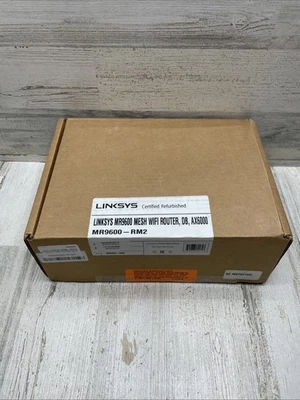 Router Linksys Mesh Wifi 6, Doble Banda, 3000 Sq. Cobertura ft MR9600-RM2 AX6000 Foto 1 de 4