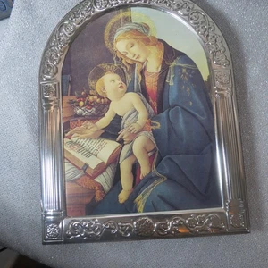 Santísima Virgen María Virgen y Niño Icono Arqueado, Cristo Niño Religioso - Imagen 1 de 3