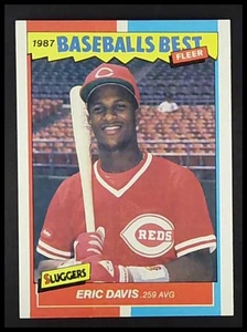 1987 Fleer Baseball's Best Sluggers vs. Pitchers Eric Davis #11 Cincinnati Reds - Imagen 1 de 10