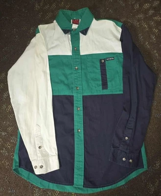 Camisa De Colección Mo Betta Garth Brooks Vaquero Occidental Bloque de Color 15 1/2/33 Foto 1 de 4