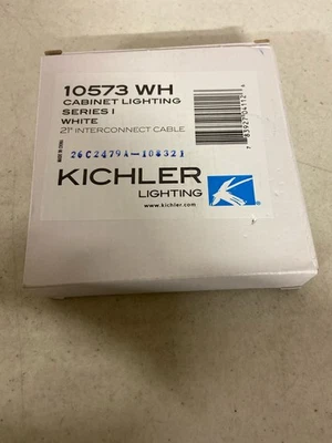 Cable conector Kichler 10573WH 21" para barras de luz - blanco Foto 1 de 2