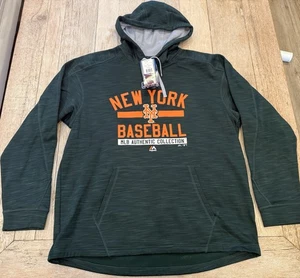 NEW New York Mets XL MLB Majestic Therma Base is Hoodie Sweatshirt Men's NWT - Picture 1 of 11