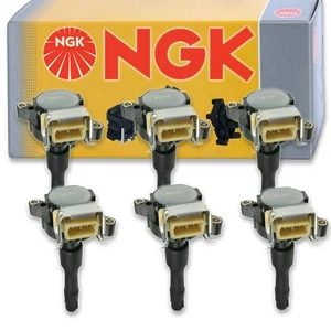 6 pcs NGK Ignition Coil for 2001-2003 BMW X5 3.0L L6 - Spark Plug Tune Up Ki el - Picture 1 of 5