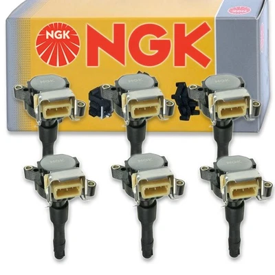 6 pcs NGK Ignition Coil for 2001-2003 BMW X5 3.0L L6 - Spark Plug Tune Up Ki el - Image 1 of 4