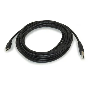 15ft USB 2.0 Certified 480Mbps Type A Male to Mini-B/5-Pin Male Cable - Picture 1 of 3