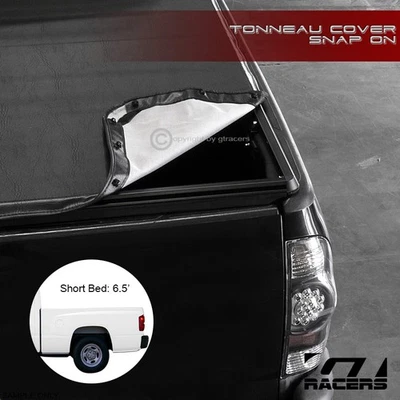 For 2005-2011 Dodge Dakota/2006+ Raider 6.5 Ft Bed Snap-On Vinyl Tonneau Cover - Image 1 of 4