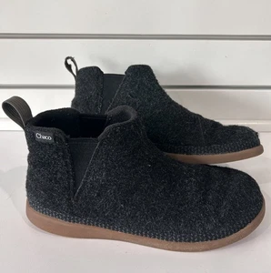 Chaco Revel Chelsea V Core Ankle Boots Womens US 9 Black Felted Fleece Pull On - Picture 1 of 10