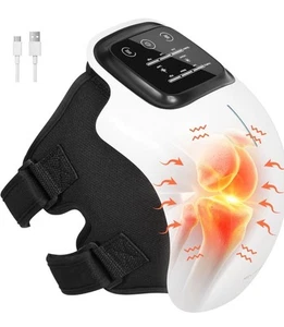 Cordless Knee Massager Heated Vibration Therapy Knee Massager W/ LED Screen Gift - Picture 1 of 7