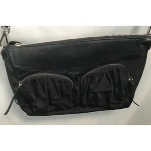 MZ Wallace Nylon Suede Crossbody Bag Black Silver Hardware - Bild 1 von 7