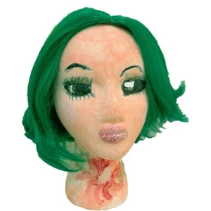Halloween Green Short Wig Inside Out Wig St Patrick for Women Man Adult Kid - Picture 1 of 6