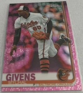 2019 Topps Chrome Baseball Mychal Givens Baltimore Orioles Pink Refractor #49 - Picture 1 of 3