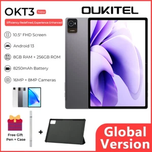 Oukitel OKT3 Global 4G Tablet 8GB+256GB Android 13 8250mAh Octa Core 16MP Camera - Picture 1 of 21